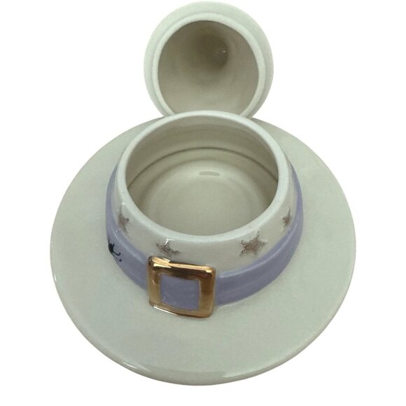 Lenox Halloween Witch Hat Votive Candle Holder Ivory Purple Gold Accents - Picture 6 of 7